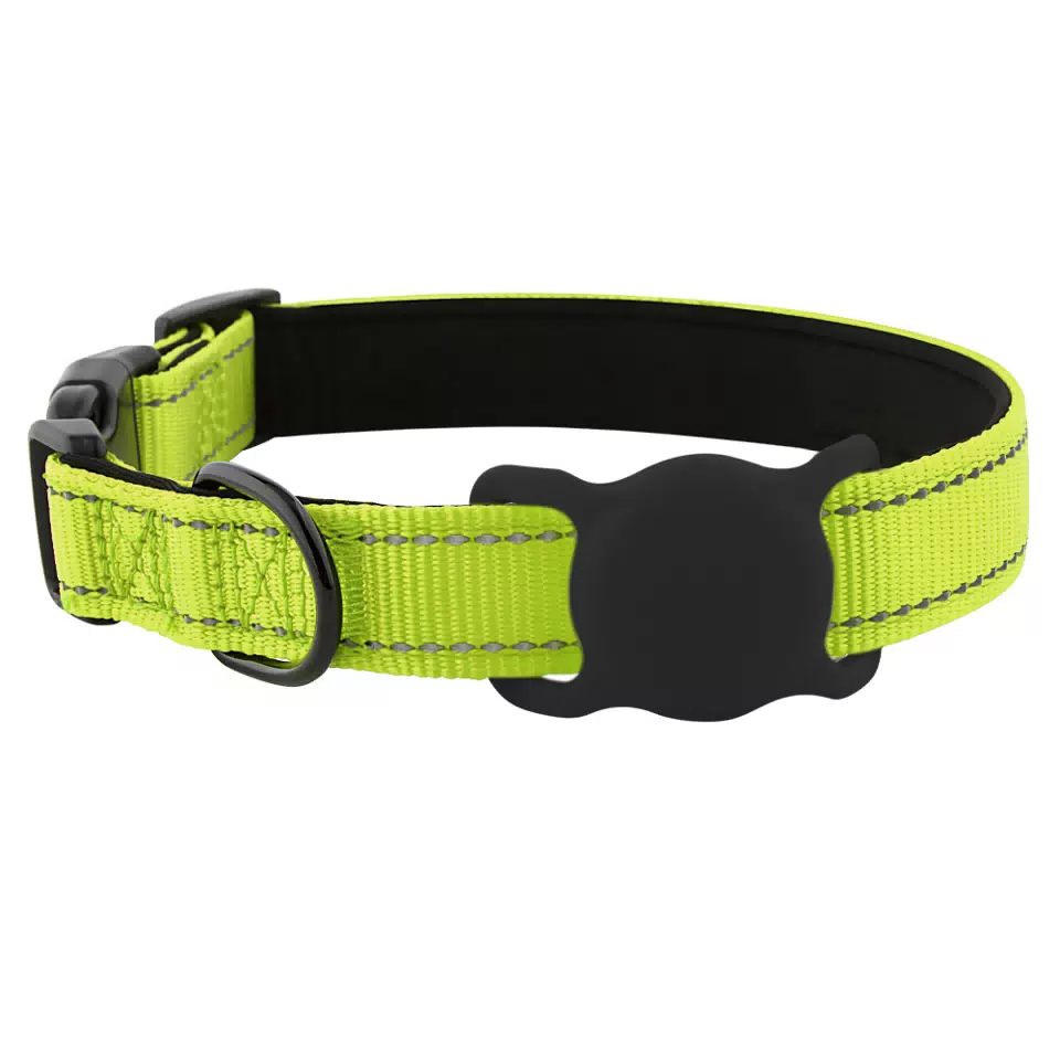 AirTag Holder Pet Collar Bright Green / M