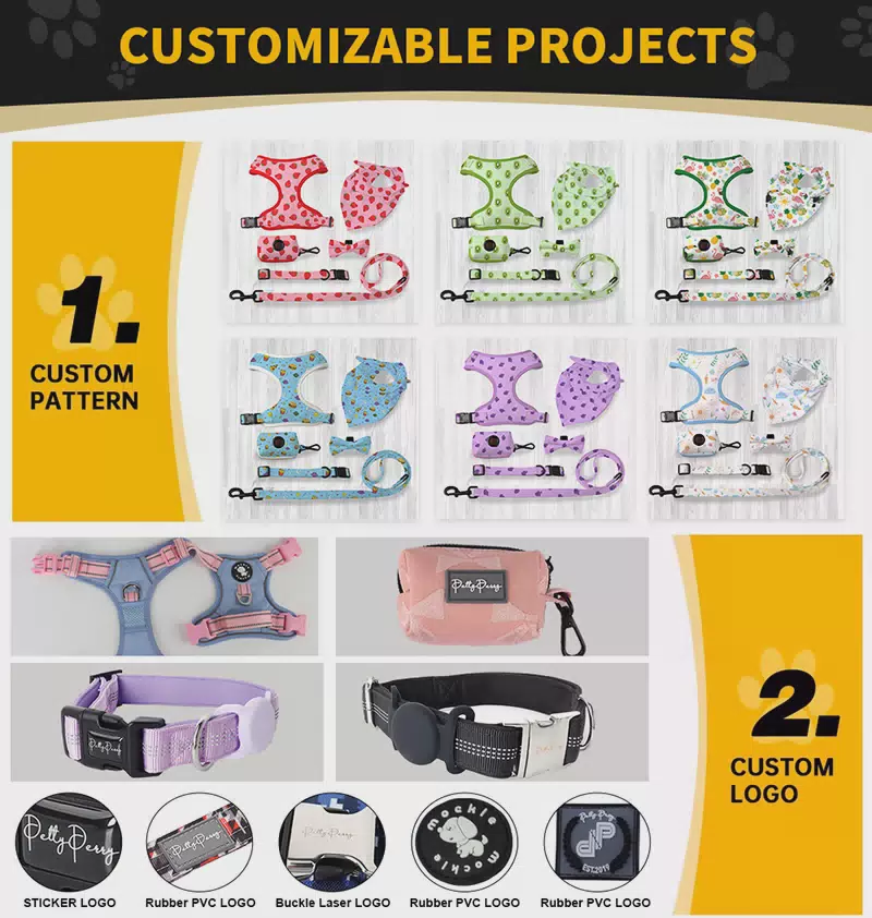 Personalized Adjustable Cat Dog Leash Harness Set Puppy Kitten Tiny Custom Manufacturer Small Dog Pet Harness for Waking Travel Normal Type custom pls inquiry / S