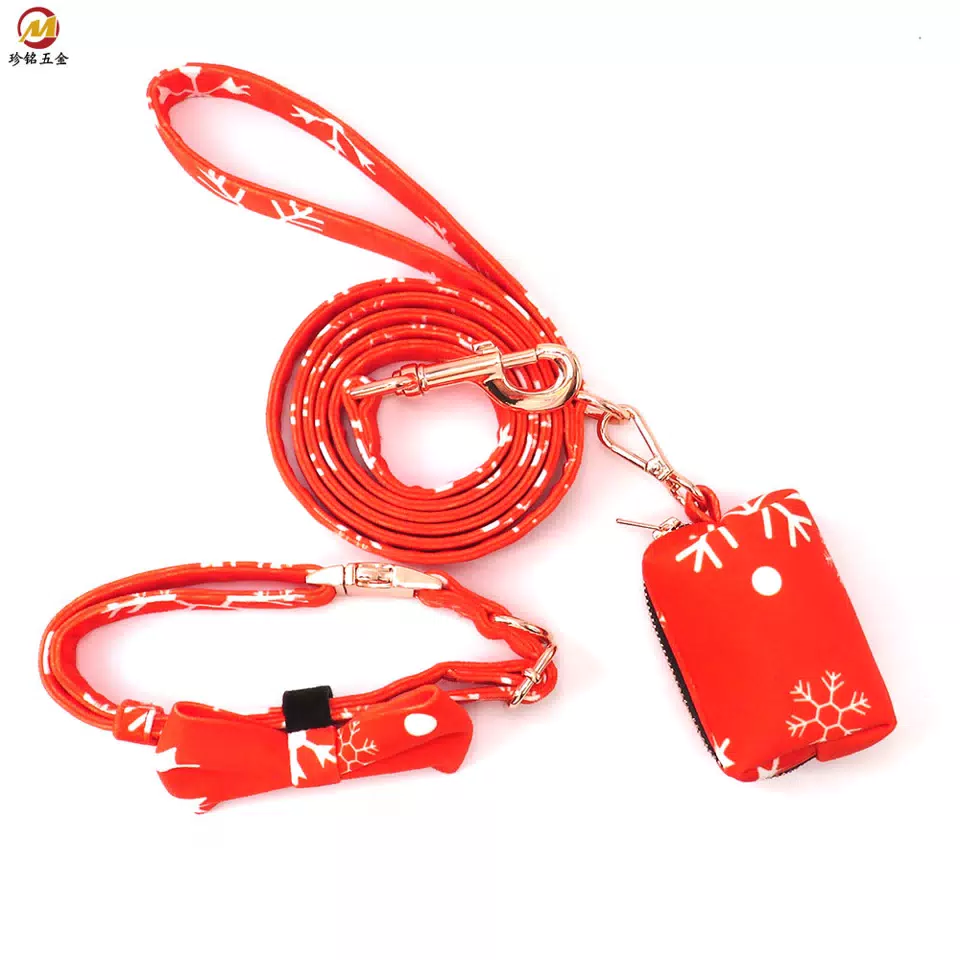 Christmas Velvet Dog Harness and Leash Set