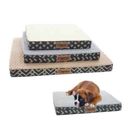 Famipet Custom Comfortable Rectangle Foam Pet Puppy Dog Crate Bed Mattress Orthopedic Dog Bed