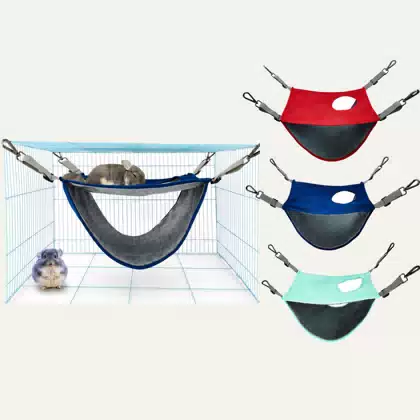 Double-Layer Plush Small Pet Hammock