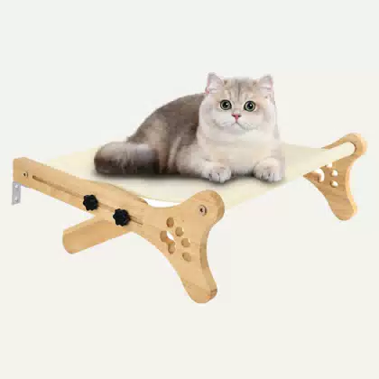 Wooden Wall-Mounted Cat Window Bed