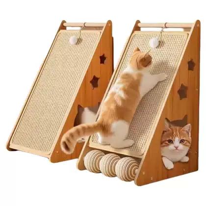 High Quality Solid Wood Cat Scratching Post and Climbing Frame Natural Sisal Material for Durability and Eco-Friendly Use