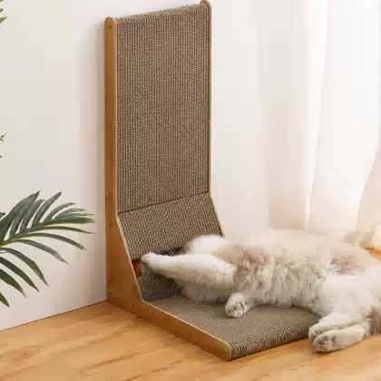 L-Shaped Cat Scratcher and Lounging Board