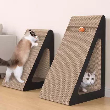 Reinforced Upright Triangular Cat Scratcher