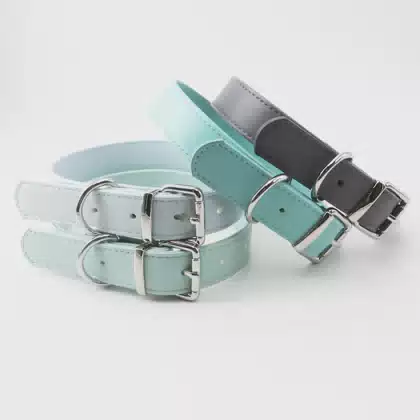 Factory Direct Sales Multiple Colour Custom Designer Luxury PU Leather Pet Dog Collar