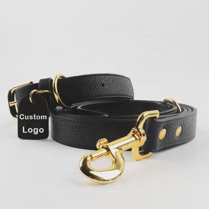 Neoprene Padded Luxury Vegan Leather Dog Collar Thick Wholesale Italian Collier En Cuir Pour Chien