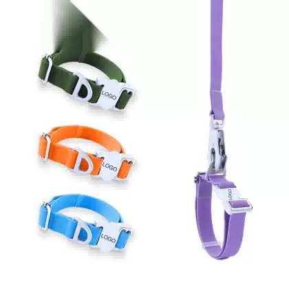 Multi Color PVC Training Tactical Dog Collar and Lead Set Heavy Buckle Adjustable Harness Luxury Set Rubber Pet Collars Leashes