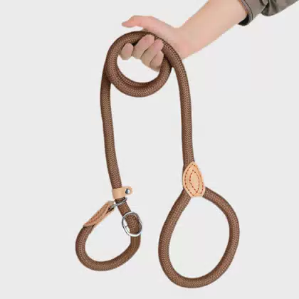 Abrasion / Bite Resistant Climbing Dog Rope 2 in 1 Collar Leash Soft Handle Soga Manufacturer Wholesale Nylon Rope Dog Lead