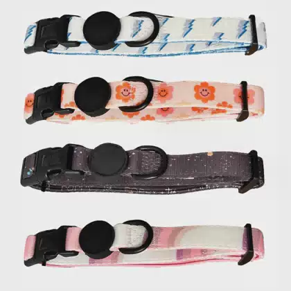 Quality Fashion Flower Designer Nylon Breakaway Cat Collar Pet Supplier Custom Printed Dog Collar with Personalized Accessories