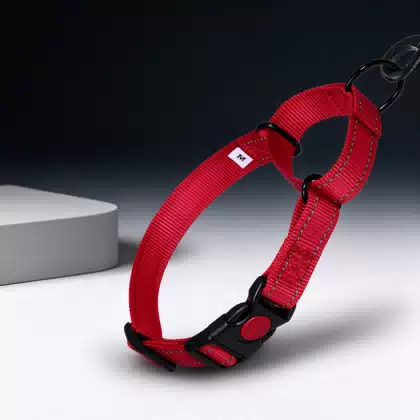 Reflective Stretch Nylon Dog Collar