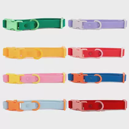 Anti-Odor Durable Waterproof Pvc Collar and Leash Ser Rubber Wholesale Manufacturer Adjustable Harness Pvc Silicone Dog Collar