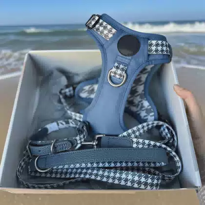 Personalise Tartan Luxury Pet Harness Leash Collar Set Wholesale Accessories Reflective Leads Available Tactical Dog Harness Set