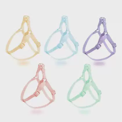Custom Bio Waterproof Soft Khaki Pet Harness Leash Collar Set Adjustable Pvc Rubber Harness Arnes Goma Pvc