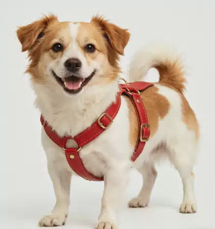 High Quality PU Leather Material for Dog's Back Breathable Soft Adjustable Environmentally Friendly Anti Escape Buckle Closure