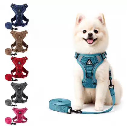 New Cat Harness Leash Escape Proof Reflective Breathable Anti-Escape Polyester Chest Strap for Walking Small Medium Dogs Cats