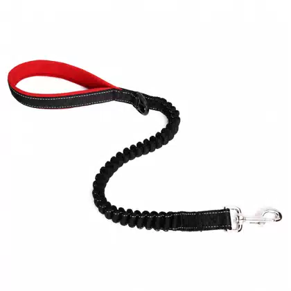 Reflective Heavy Duty Strong Bungee Stretch Dog Leash With Padded Handle