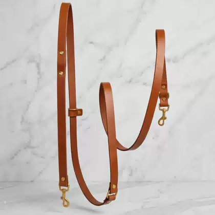 Luxury Hands Free Leather Dog Leash Crossbody Full Color Microfiber Leather Hands-free Pet Leash Correa Para Perros OEM Factory