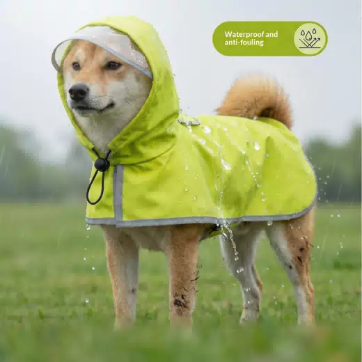Full-Coverage Reflective Dog Raincoat