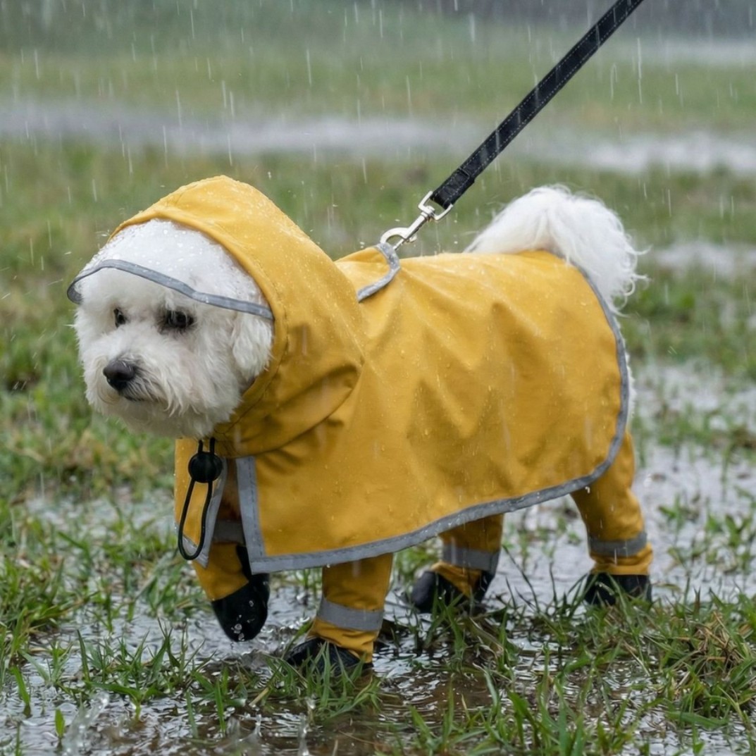 Reflective Safety Dog Raincoat