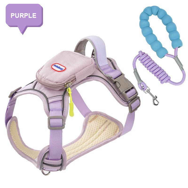 Wide Reflective Tactical Dog Harness & Leash Set