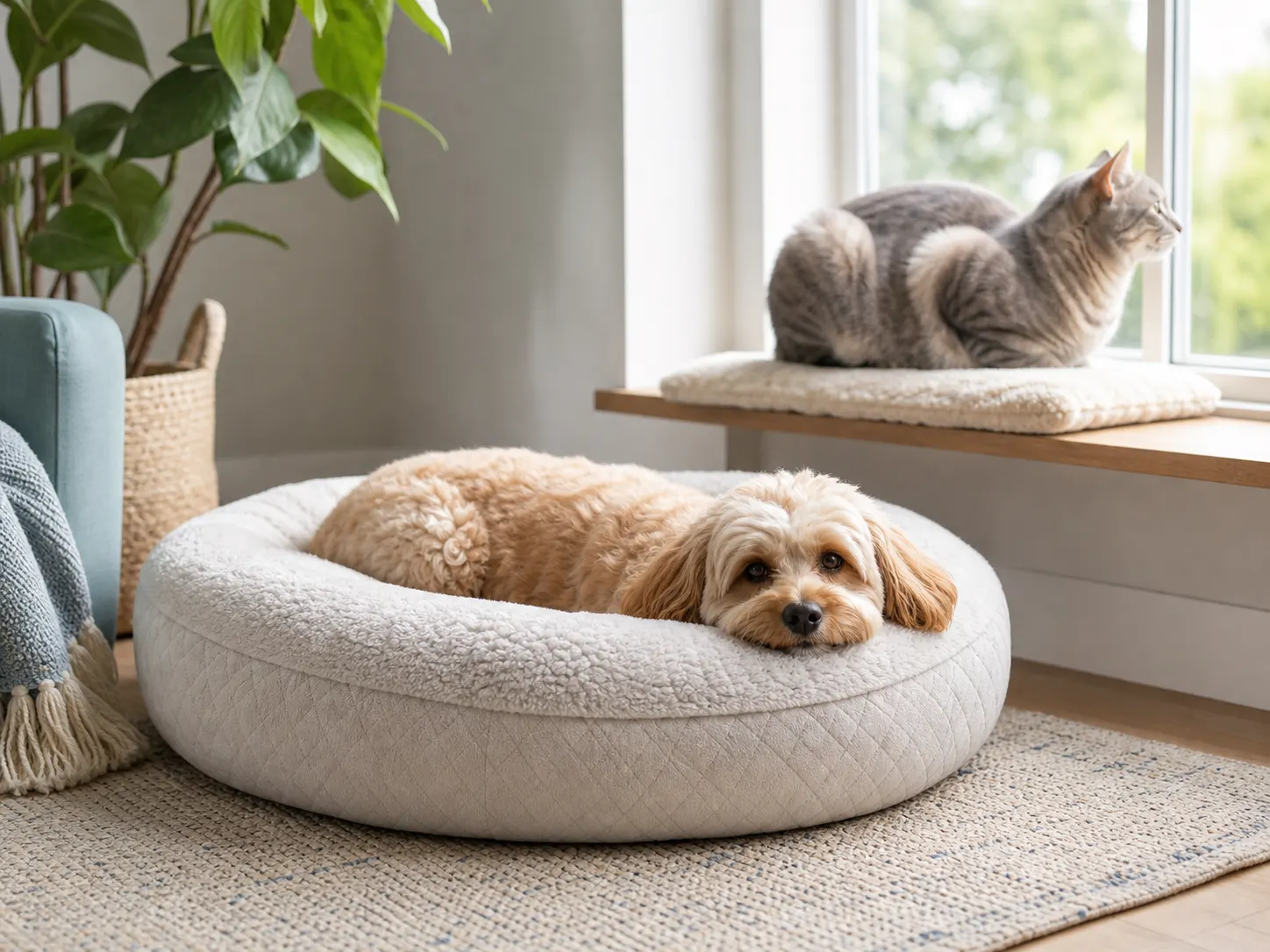 Soft pet bed for cozy at-home rest